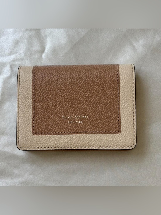 kate spade Accessories - kate spade Two-Tone Pebbled Leather Bifold Wallet - Brown & Cream
